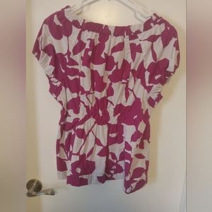 Ann Taylor Cap Sleeve Casual Top Size Large